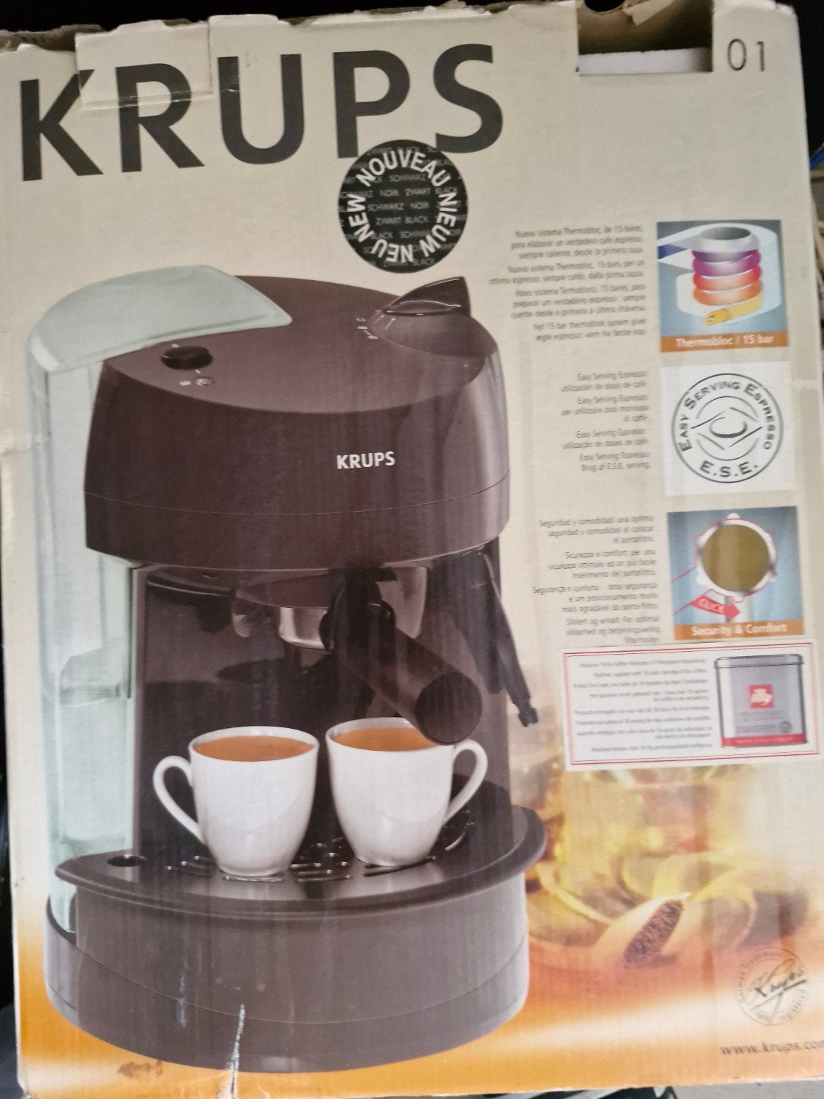 KRUPS Espressomachine - Nieuw in doos, Witgoed en Apparatuur, Ophalen, Koffiepads en cups, Espresso apparaat, Nieuw
