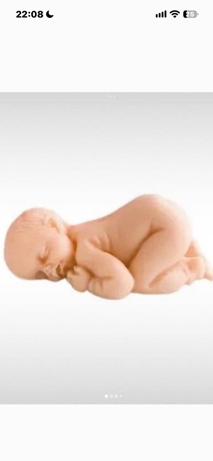 BABYSHOWER, silicone mal, slapende baby + asccesoires, Ophalen of Verzenden, Zo goed als nieuw, Kraamcadeau