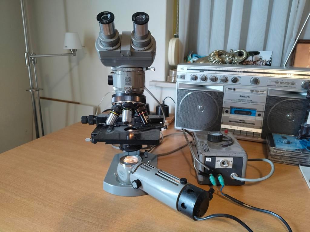 Olympus Tokyo microscoop 226230 met 2 lichtbronnen, Audio, Tv en Foto, Optische apparatuur | Microscopen, Ophalen of Verzenden