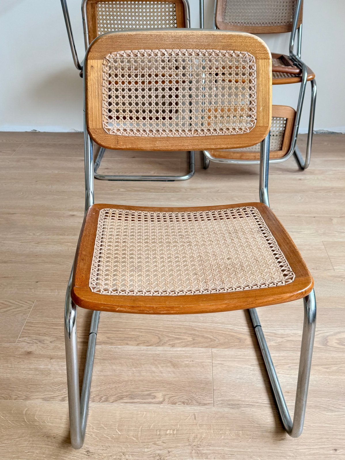 Cesca-stijl stoelen (Bauhaus/Marcel Breuer replica), Ophalen, Gebruikt, Bruin, Vijf, Zes of meer stoelen