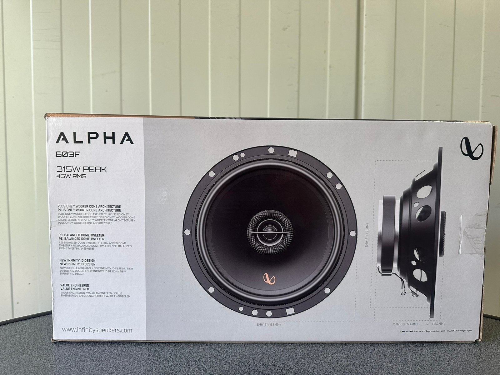 Infinity Alpha 603F Autospeakers – 6,5 inch 2-weg, Ophalen of Verzenden, Zo goed als nieuw