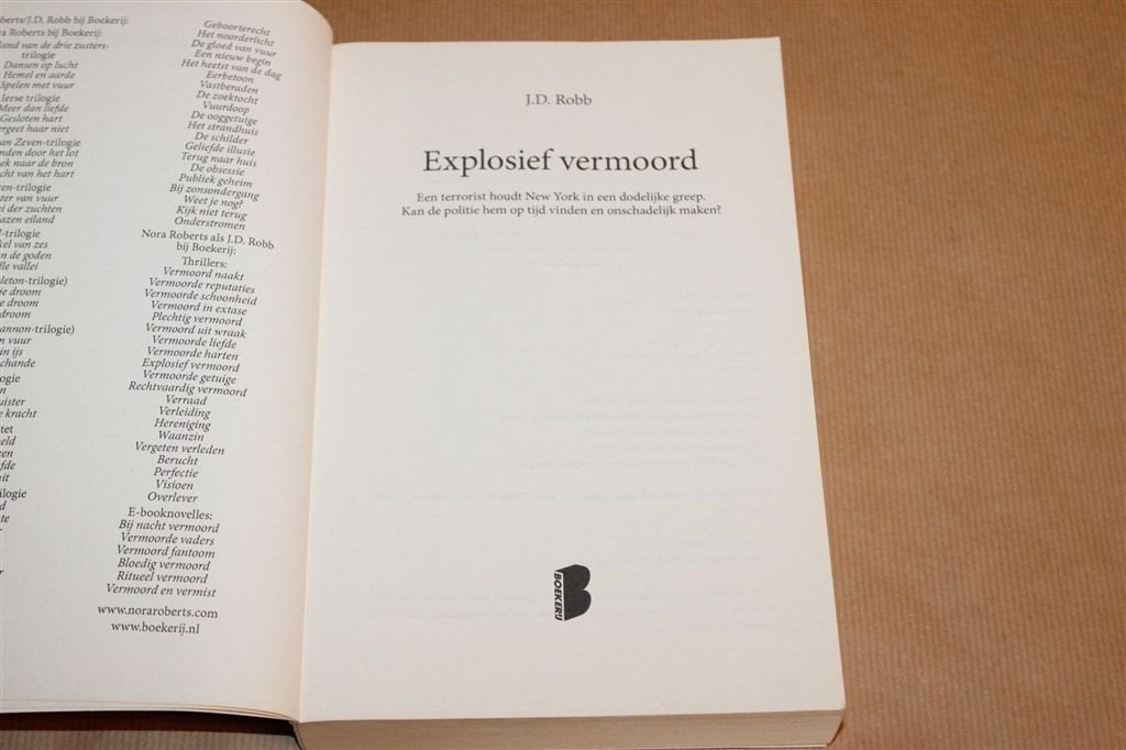Explosief Vermoord — J.D. Robb [Nora Roberts, 2020], Ophalen of Verzenden, Gelezen