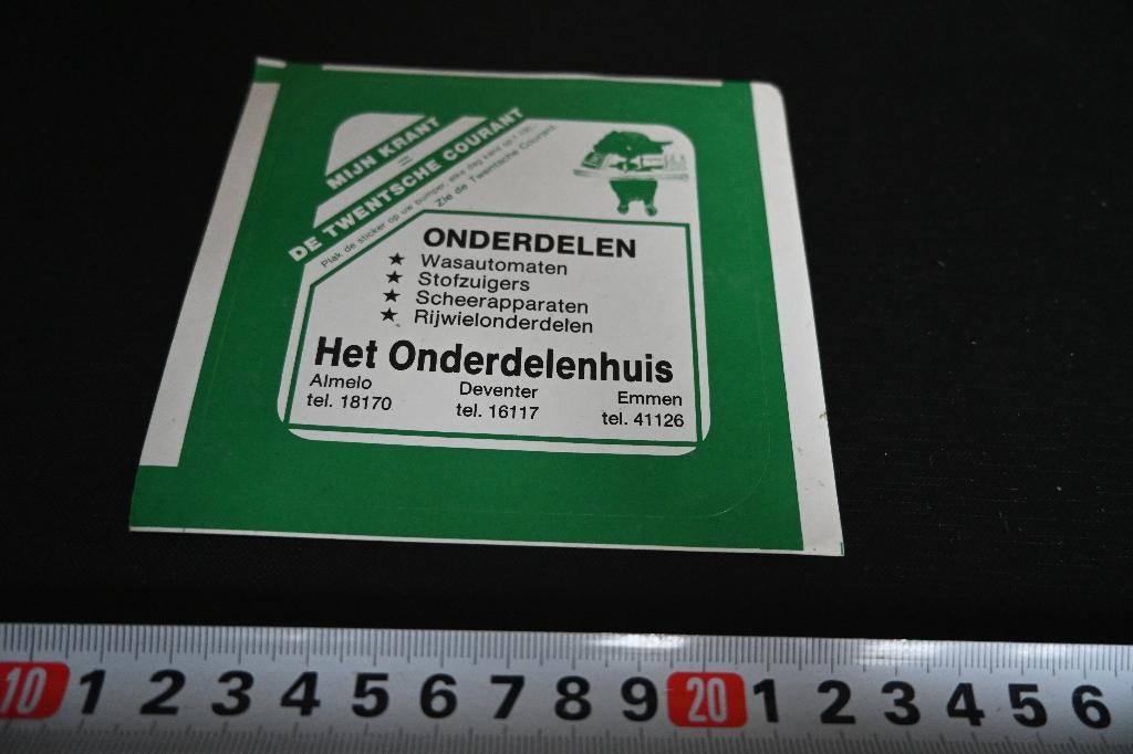 sticker almelo deventer emmen het onderdelenhuis onderdelen, Verzamelen, Stickers, Ophalen, Zo goed als nieuw