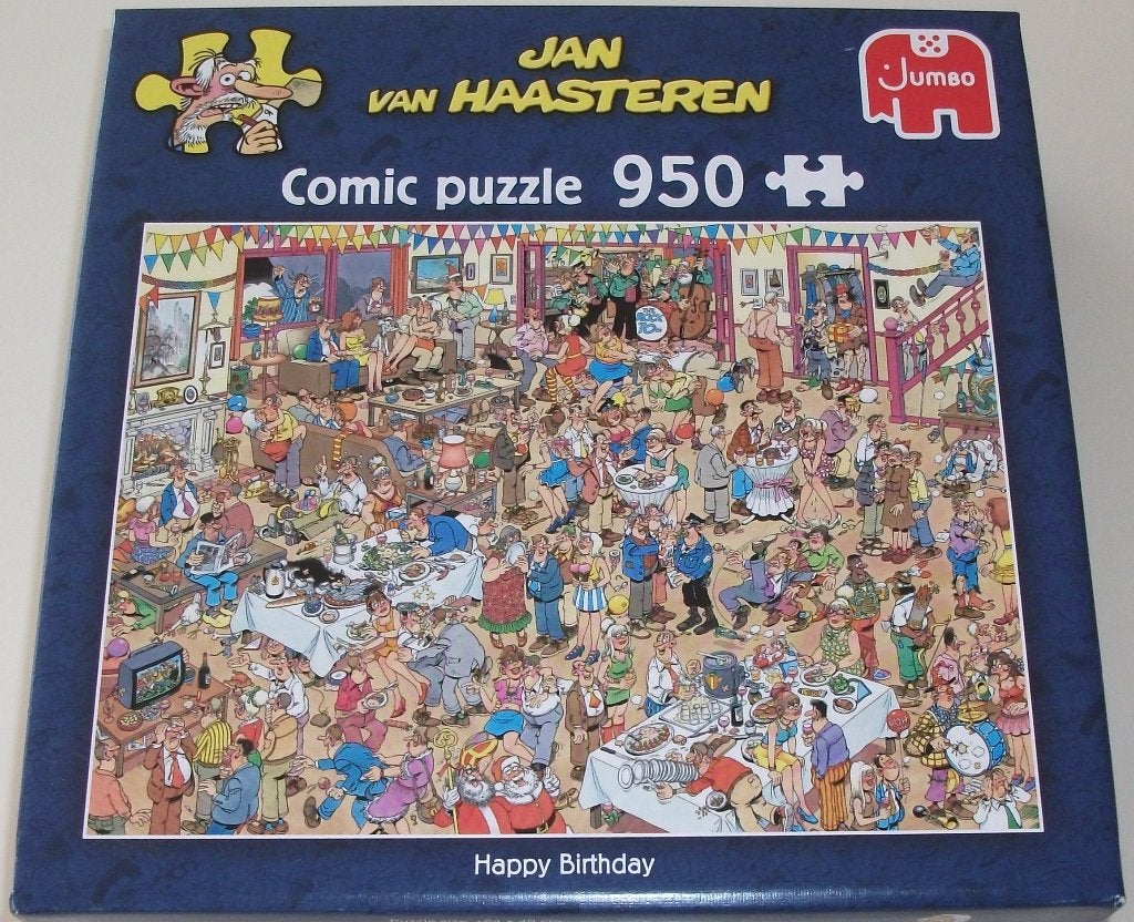 Puzzel *** FIJNE  VERJAARDAG *** Jan van Haasteren *NIEUW*, Ophalen of Verzenden, 500 t/m 1500 stukjes, Nieuw, Legpuzzel
