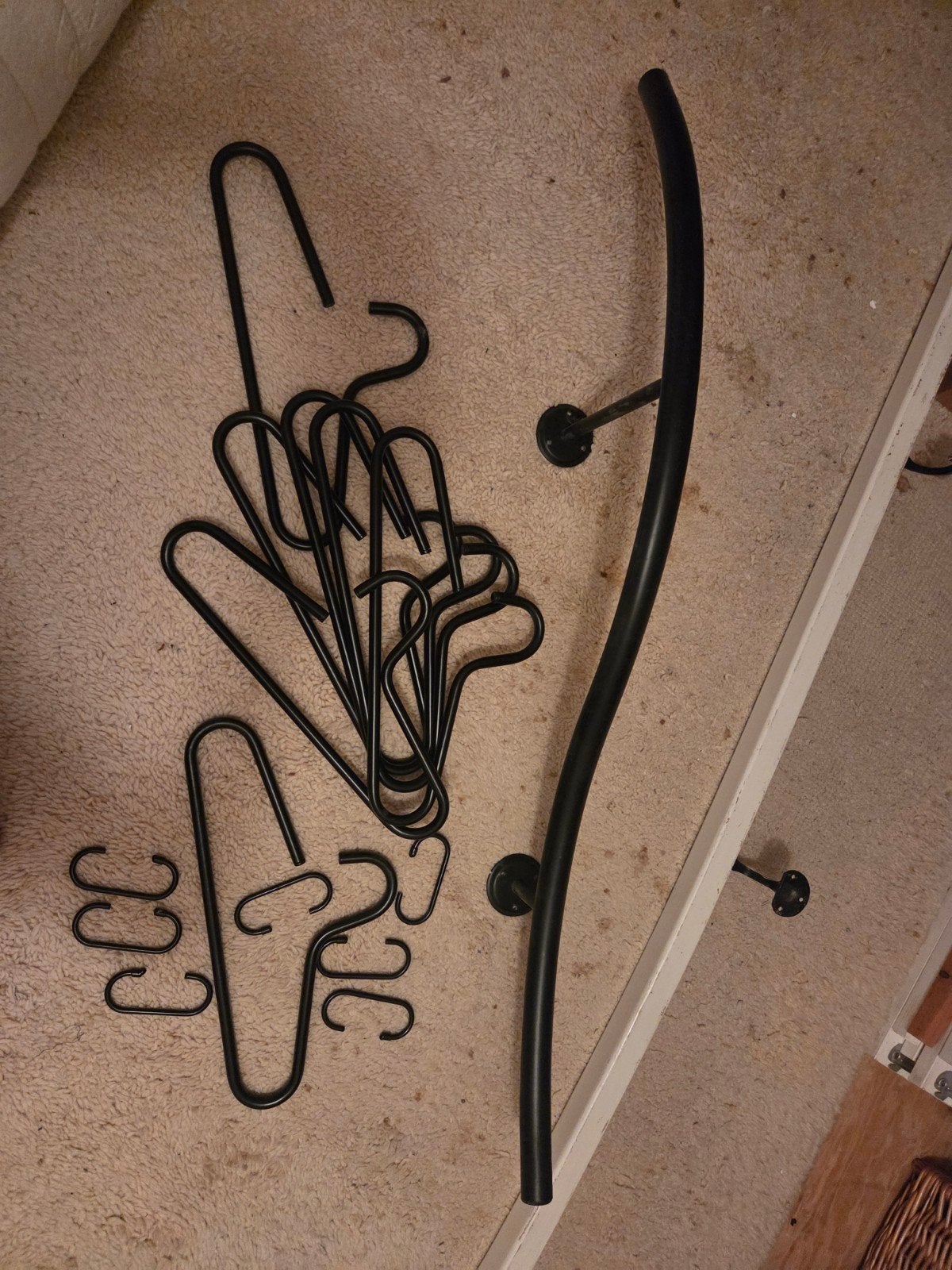 zwarte designer kapstok, Zo goed als nieuw, Minder dan 100 cm, Metaal, Ophalen