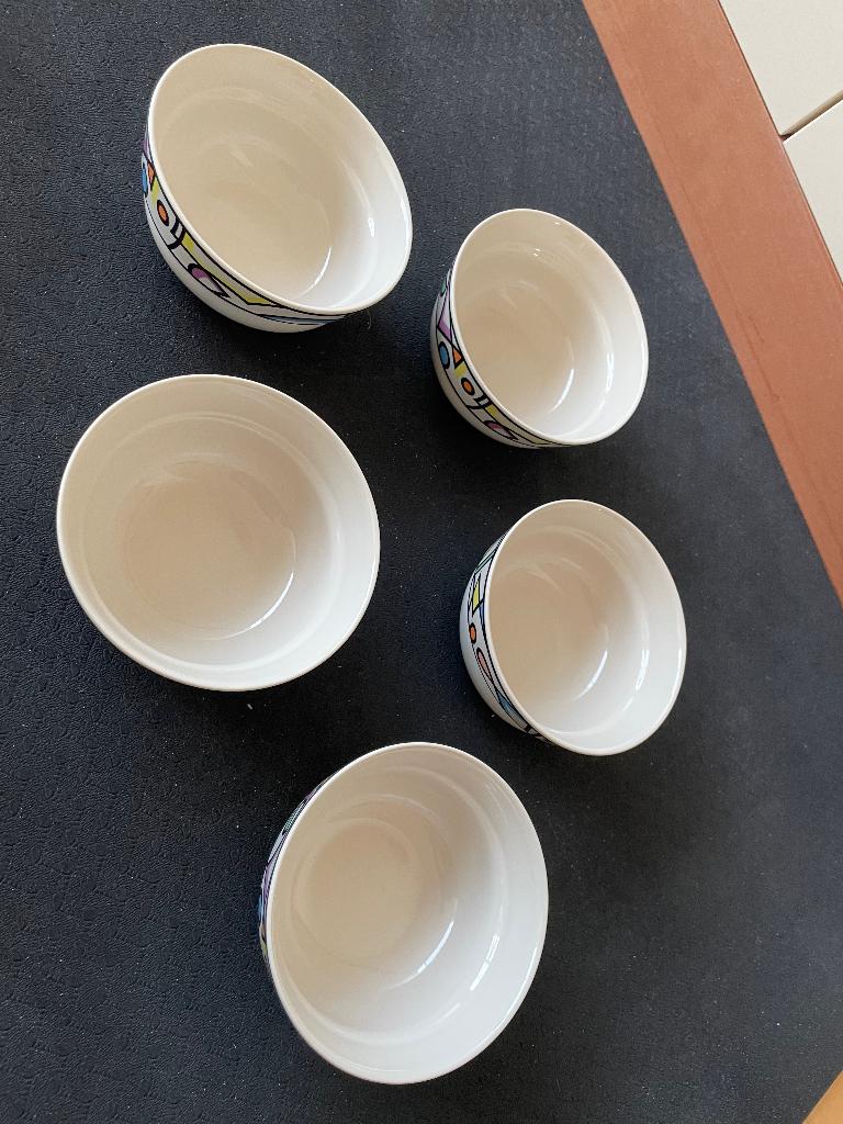 Rosenthal 5 schaaltjes – ontwerp Dorothy Hafner, Ophalen
