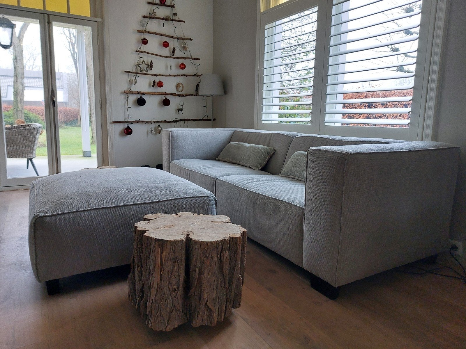 3-zitsbank met hocker Riviera Maison, Huis en Inrichting, Banken | Bankstellen, Driepersoons, 75 tot 100 cm, Ophalen of Verzenden