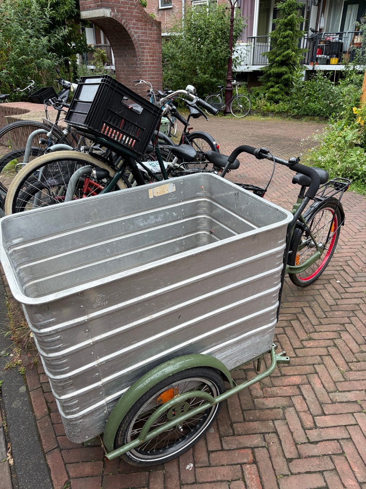 Stevige fietskar voor bagage of hond - te huur, Ophalen, Gebruikt, Bagagekar, 40 tot 60 kg