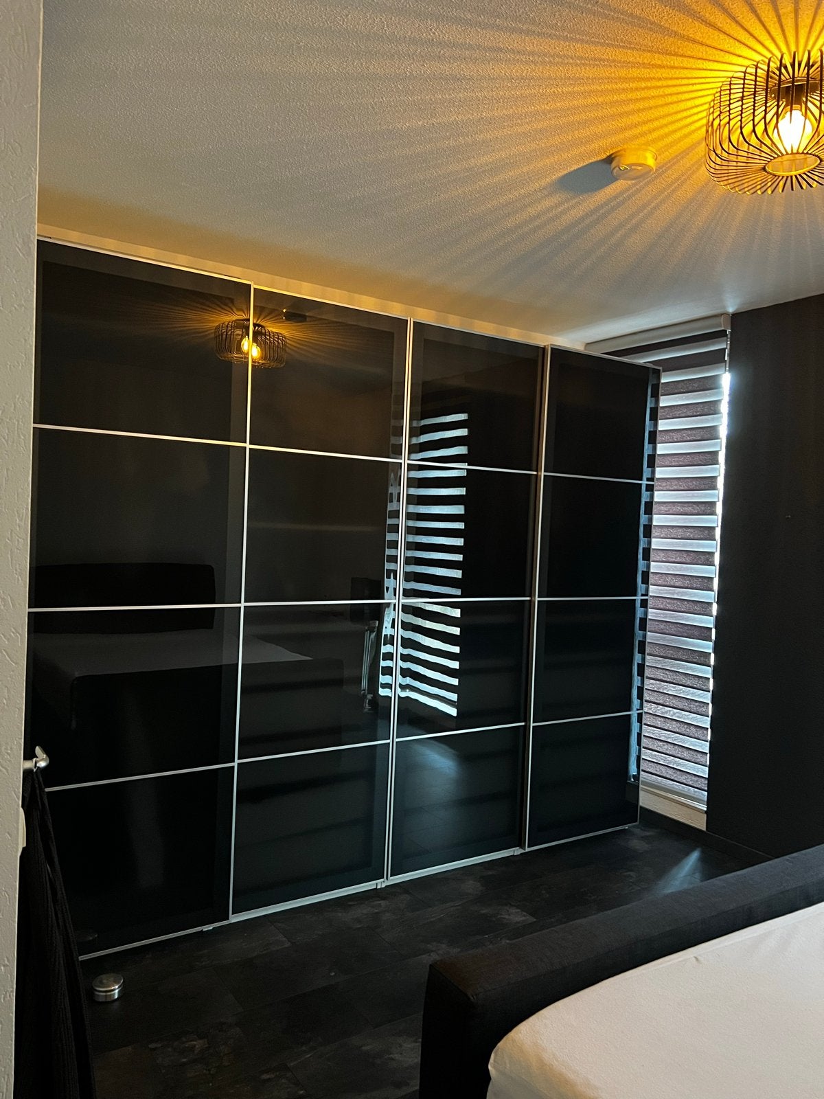 İkea pax kast te koop betreft 4 x 75cm antraciet, Ophalen, 200 cm of meer, 50 tot 100 cm, Glas