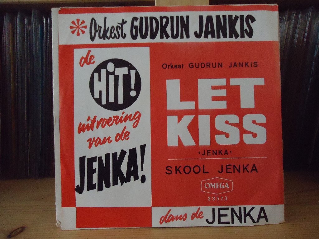 7" Single Gudrun Jankis - Let Kiss / Skool Jenka, Gebruikt, 7 inch, Ophalen of Verzenden, Pop