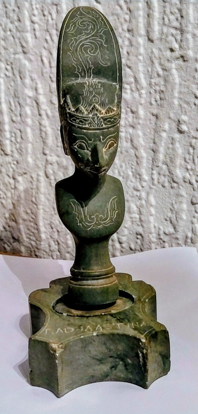 Unieke stenen buste met oosterse uitstraling, Overige onderwerpen, Minder dan 20 cm, Buste, Ophalen of Verzenden