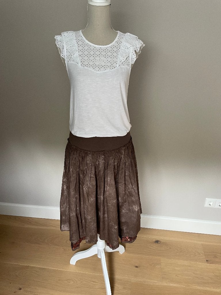 Rok bruin H&M, H&M, Bruin, Zo goed als nieuw, Knielengte