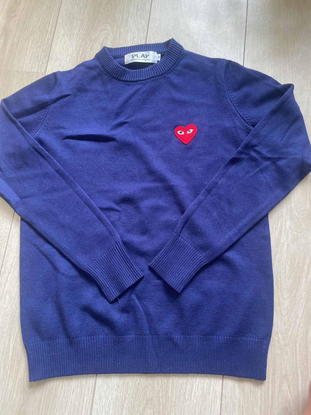 PLAY Comme des Garçons trui met hartje - Nooit gedragen, Verzenden, Nieuw, Maat 48/50 (M), Blauw