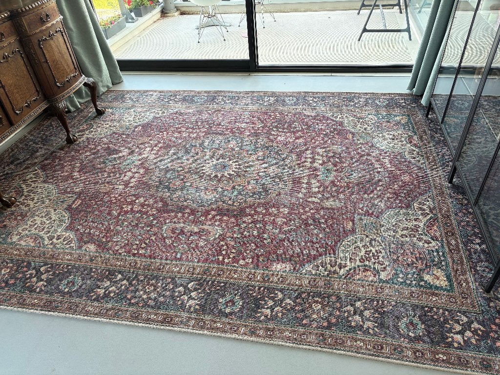 Vitavien vloerkleed 240 x 340 cm, Ophalen, 200 cm of meer, Laagpolig, grotendeels katoen, Zo goed als nieuw