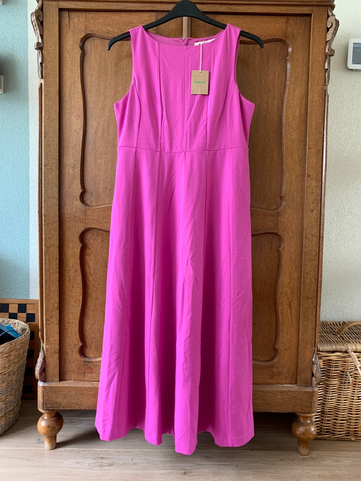 Jurk Boden roze fuchsia maat 12/38/M rits zakken NIEUW D1489, Kleding | Dames, Maat 38/40 (M), Galajurk, Nieuw, Ophalen of Verzenden