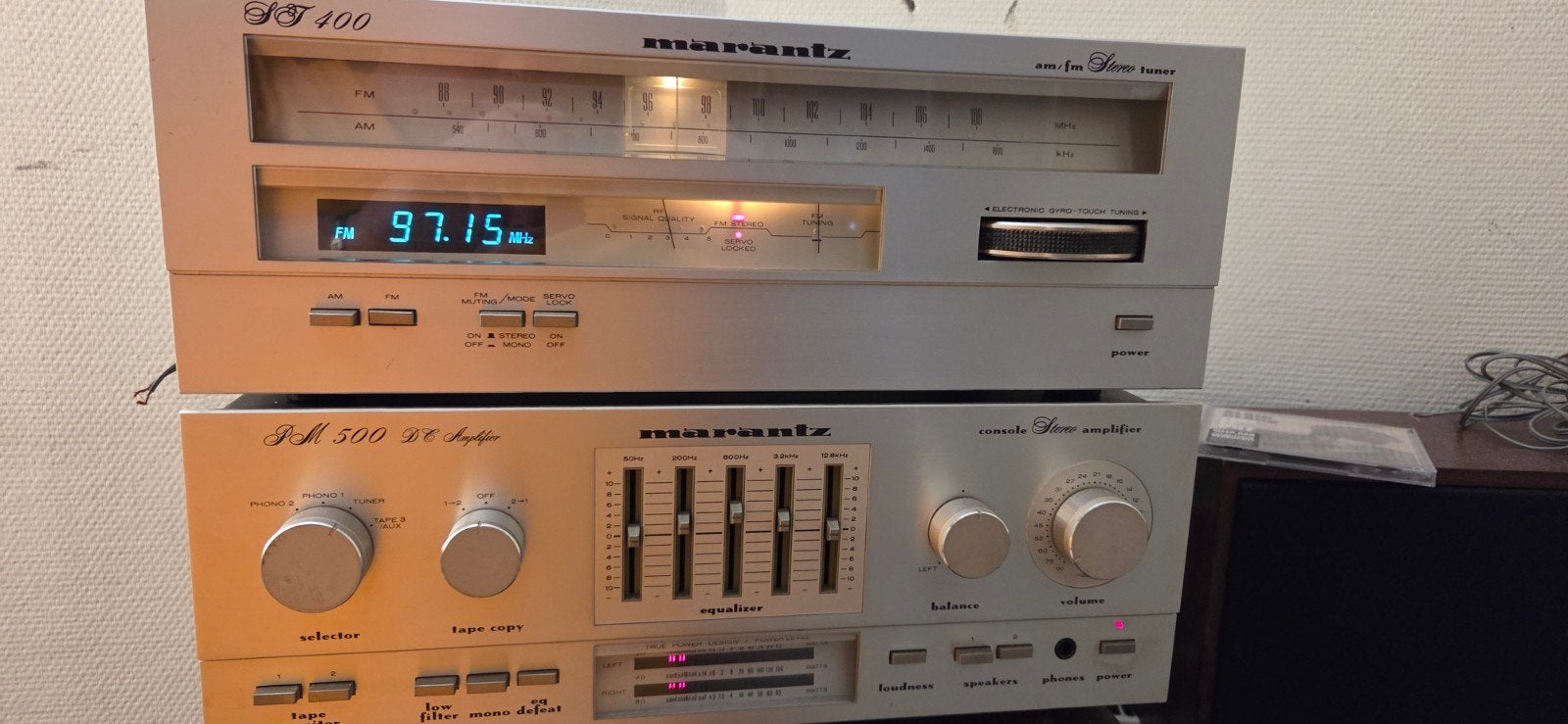 MARANTZ PM500 DC + ST400 – VINTAGE MARANTZ STEREO SET, Gebruikt, Tuner of Radio, Losse componenten, Ophalen