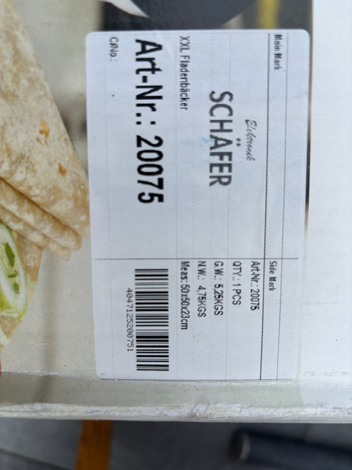 Schäfer XXL Fladenbäcker - Elektrische bakplaat, Ophalen, Gebruikt