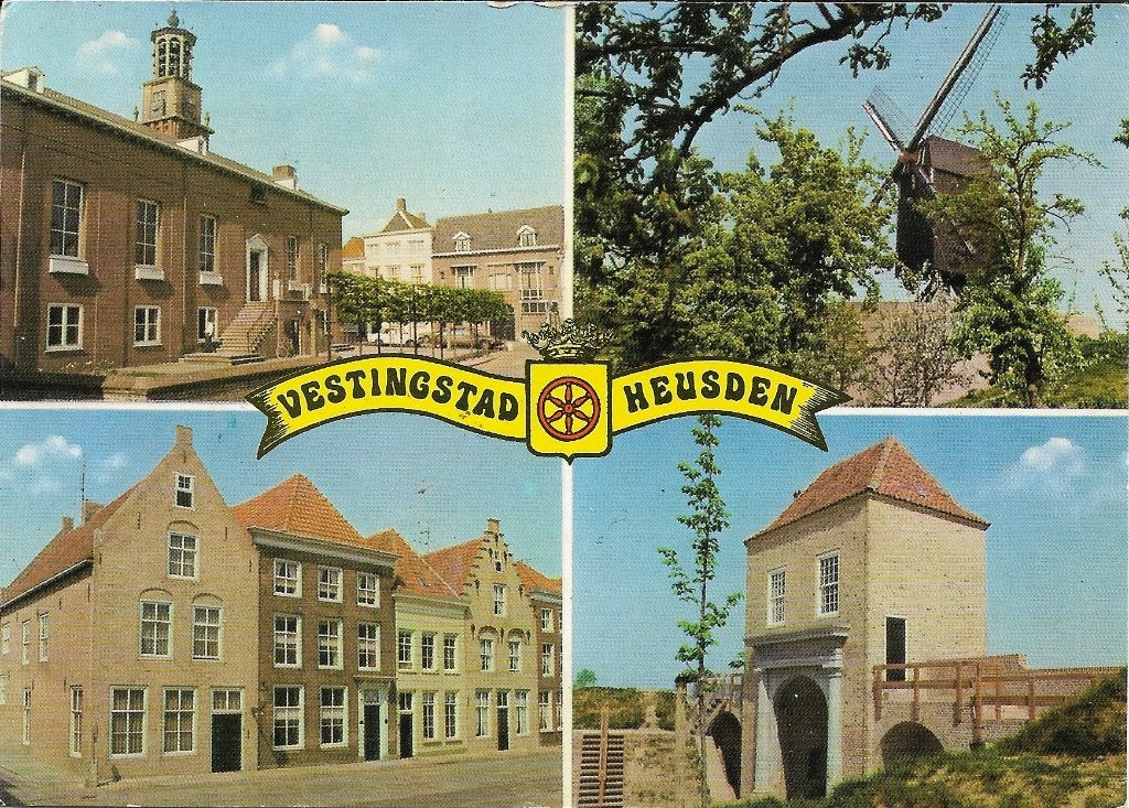 Ansichtkaart  	Heusden	4-luik	Vestingstad, Verzamelen, Verzenden, 1980 tot heden, Gelopen, Noord-Brabant