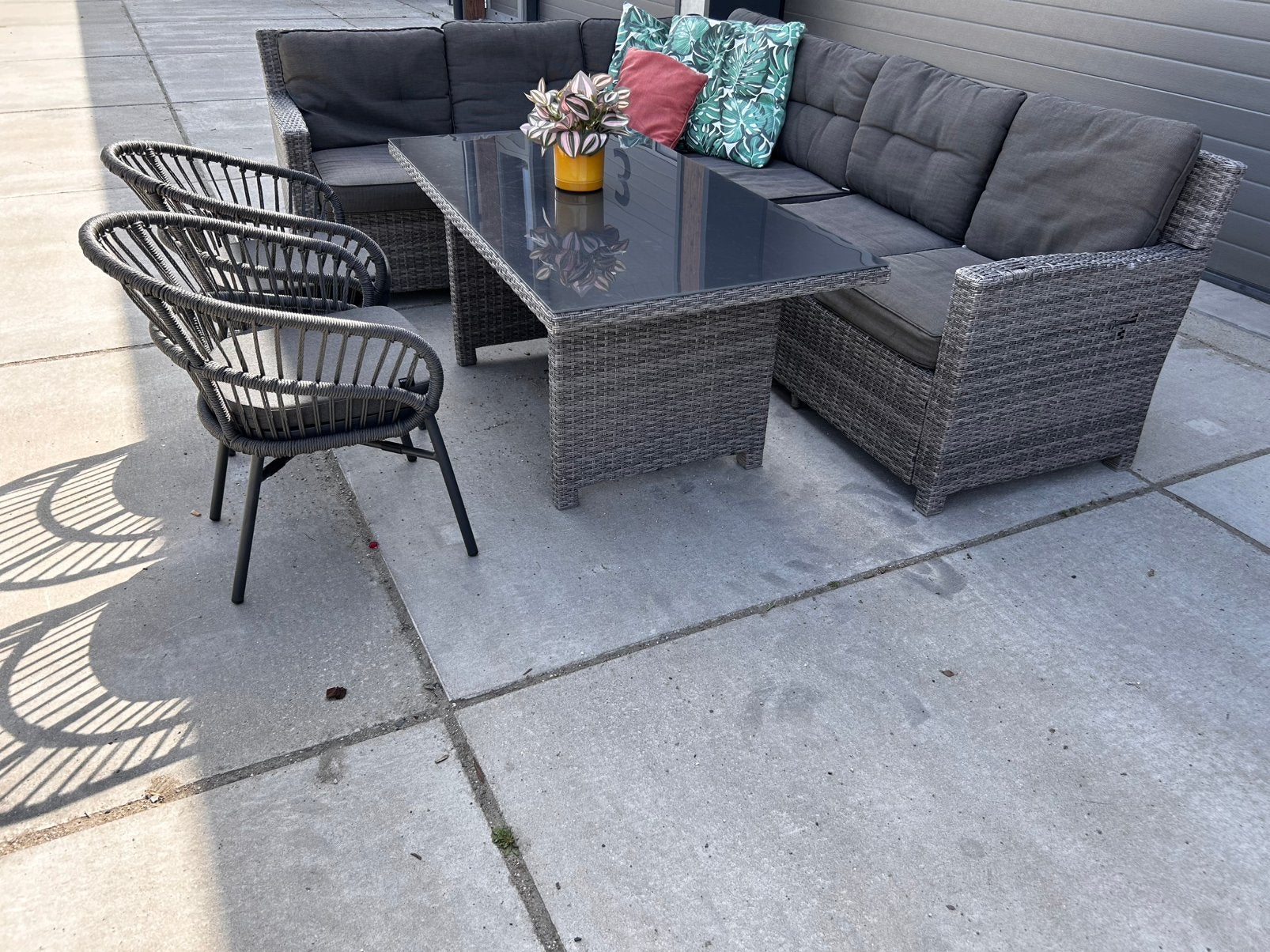 Garden Impressions dining loungeset met 2 extra stoelen, Tuin en Terras, Tuinsets en Loungesets, Ophalen, Gebruikt, Bank, .