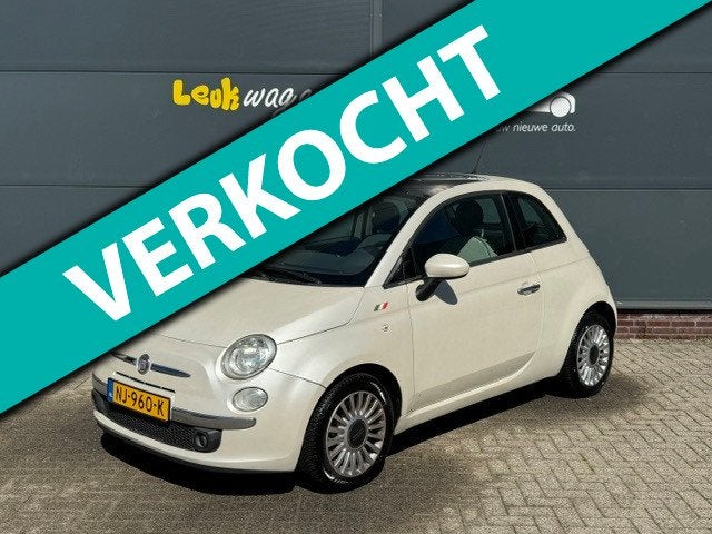 Fiat 500 0.9 TwinAir Lounge *parelmoer *airco *pano *lichtm., Auto's, Fiat, Voorwielaandrijving, Euro 5, Gebruikt, Overige kleuren