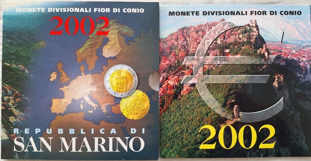 San Marino BU set 2002 - Eerste euroset van San Marino, Postzegels en Munten, Verzenden, San Marino, Overige waardes, Setje