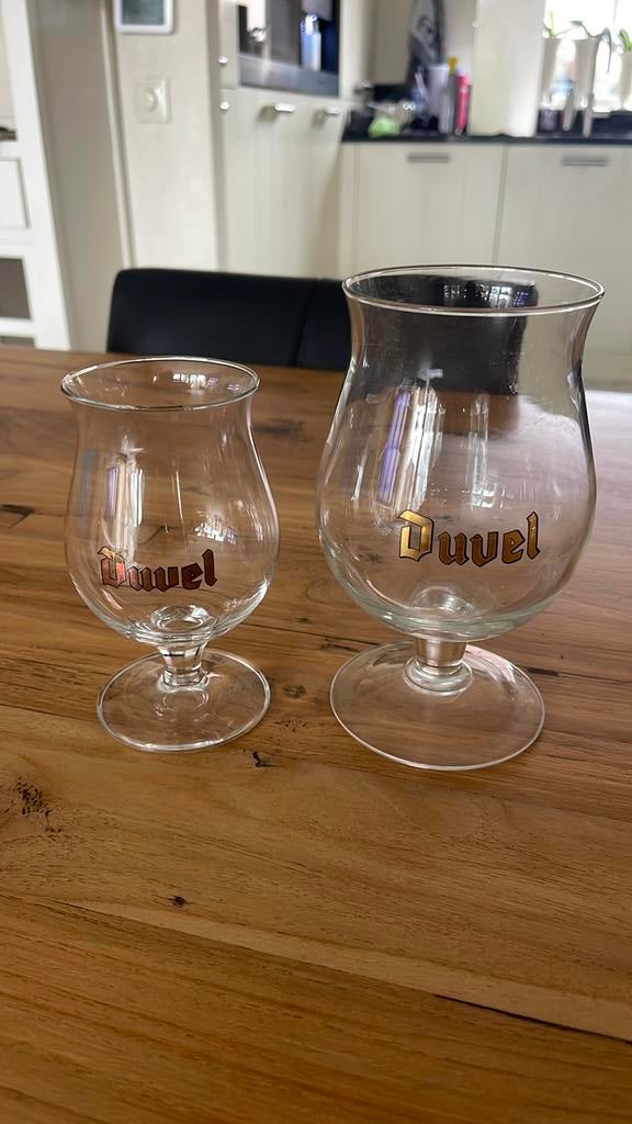 DUVEL glazen voor de grote en kleine drinker, Ophalen of Verzenden, Zo goed als nieuw, Bierglas