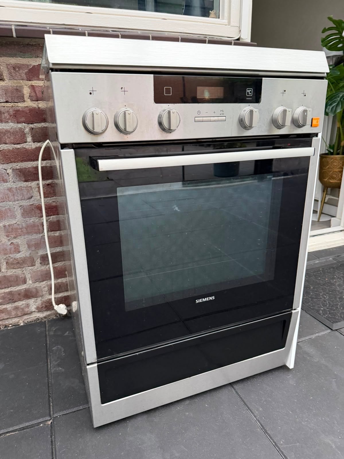 Siemens heteluchtoven en gasfornuis., Ophalen, Gebruikt, Hete lucht, 60 cm of meer