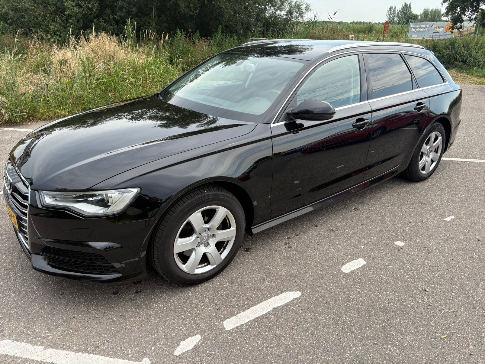 Audi A6 2.0 TDI Ultra 150pk S Tronic 2016 Zwart, Auto's, Audi, Stof, Zwart, Stationwagon, Diesel