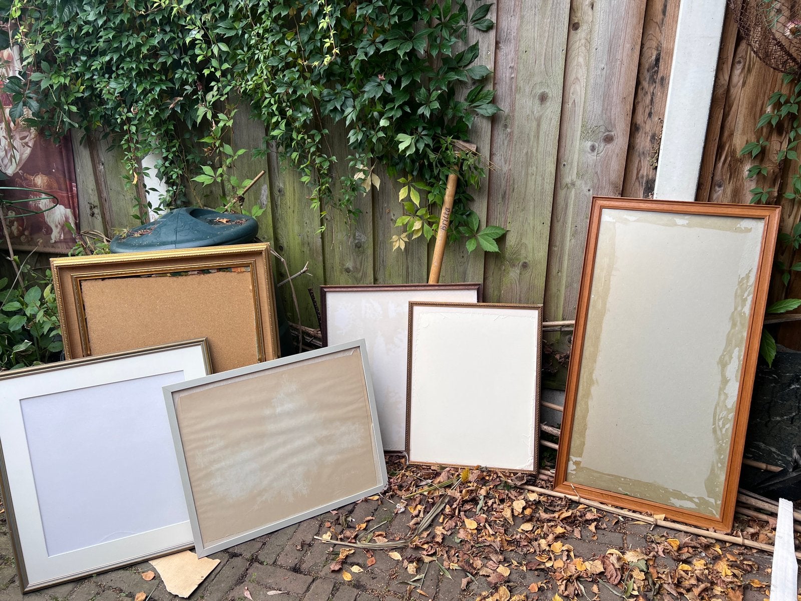 Houten lijst lijsten baklijst ? brocante en moderne, Ophalen, Zo goed als nieuw, Glas, Met glas