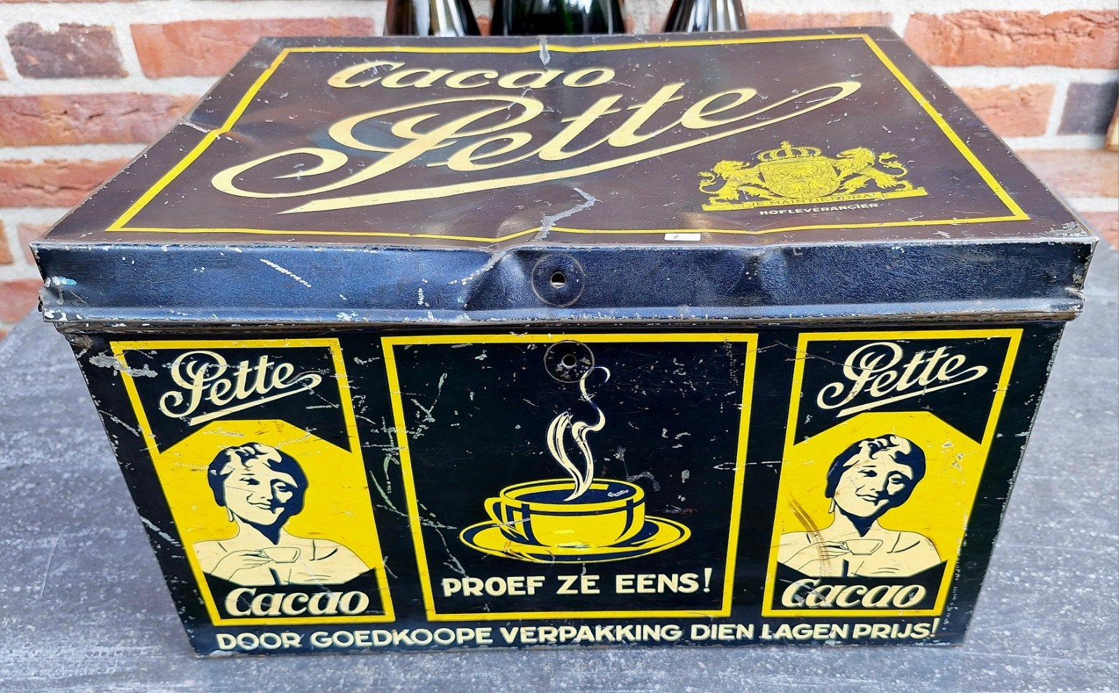 Cacaao Pette winkelblik., Verzamelen, Blikken, Ophalen of Verzenden, Gebruikt, Overige