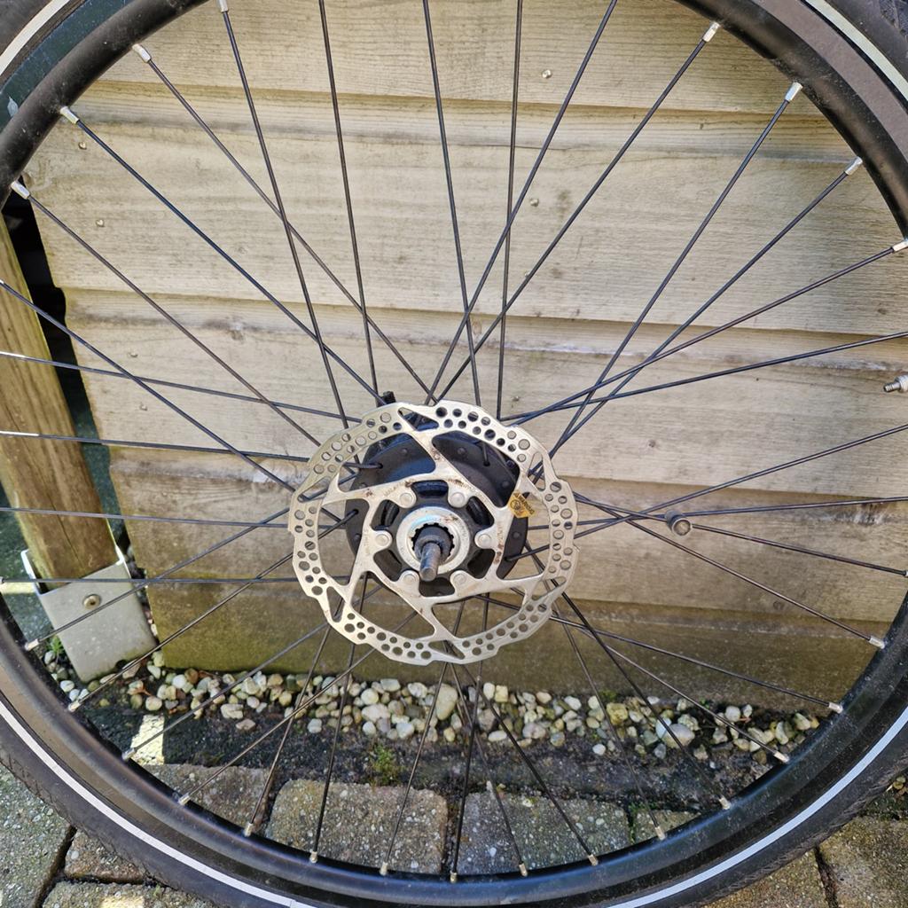 Voorwiel met schijfrem en naafdynamo, Wiel, Gebruikt, Elektrische fiets, Onbekend