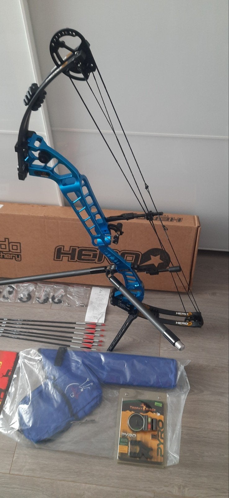 Super complete nieuwe schietklare compound boog alles erbij, Sport en Fitness, Handboogschieten, Ophalen of Verzenden, Nieuw, Compoundboog
