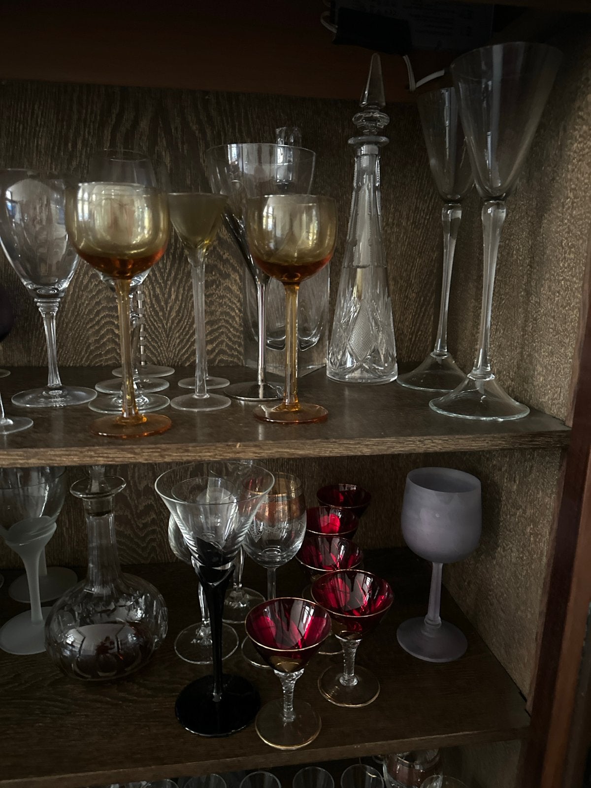 Kristallen glazen en diverse andere glazen per stuk, Antiek en Kunst, Ophalen