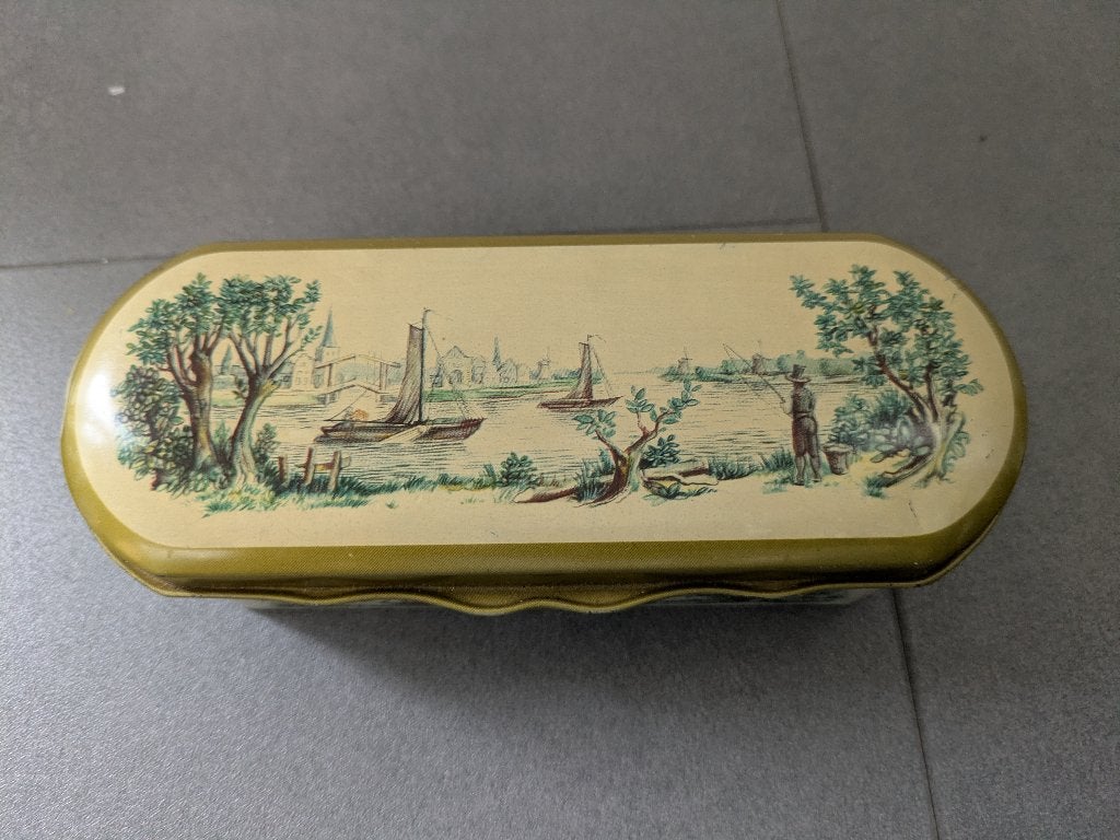 Vintage Douwe Egberts theelepeldoosje (1954) – Pickwick, Ophalen