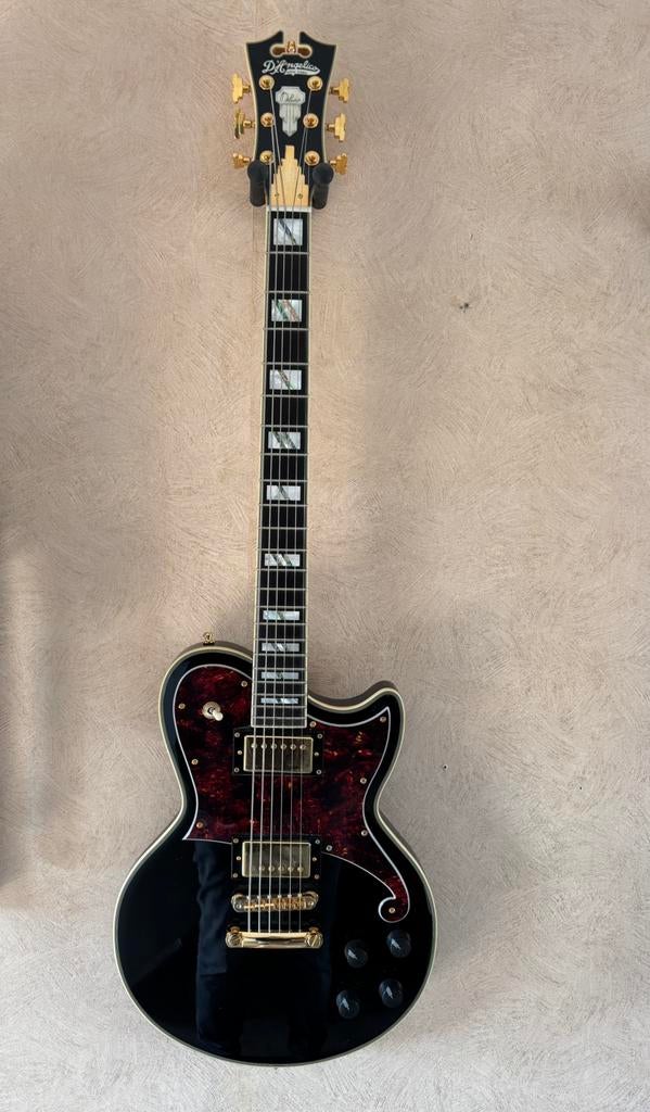 DAngelico DLX Atlantic Bariton Solid BLK, Ophalen, Zo goed als nieuw, Hollow body, Overige merken