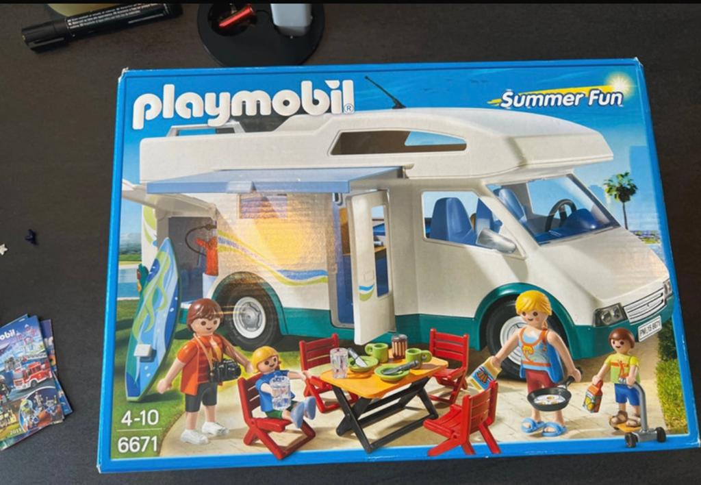 Playmobil summer fun camper set nr: 6671, Kinderen en Baby's, Speelgoed | Playmobil, Ophalen of Verzenden, Zo goed als nieuw, Complete set