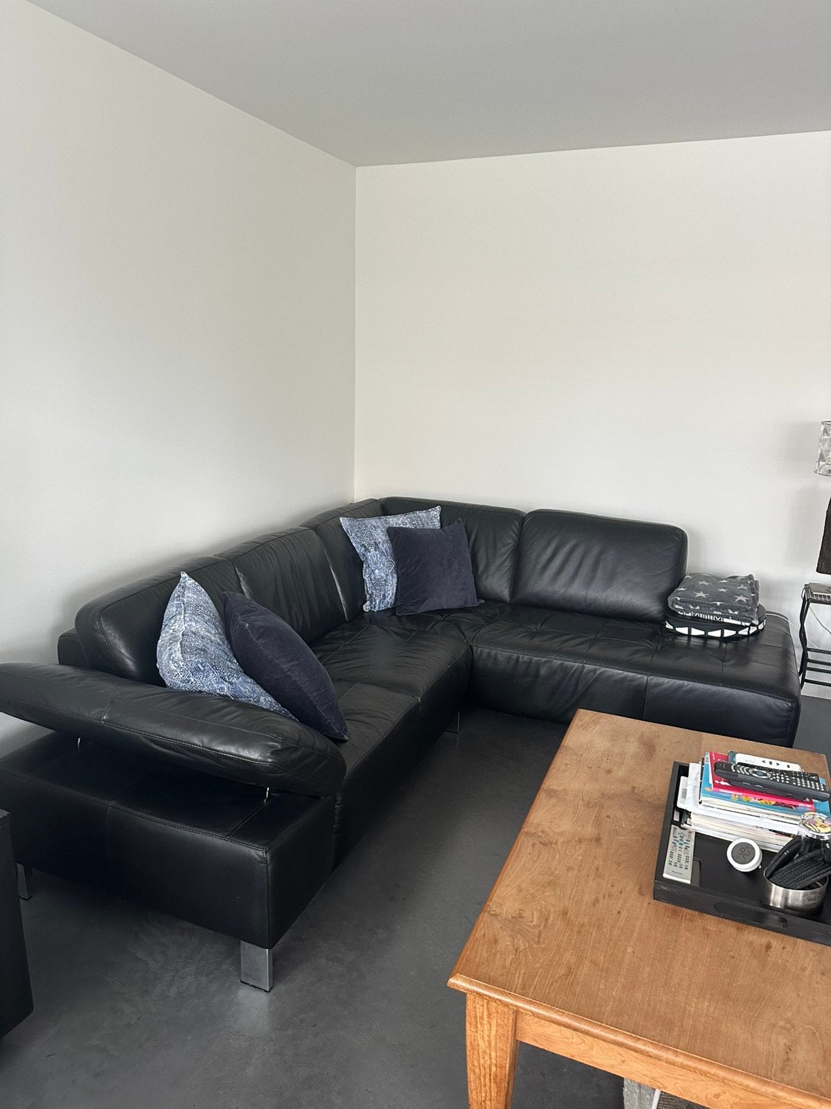 Leren bankstel, Huis en Inrichting, Ophalen, Gebruikt, Leer, Modern