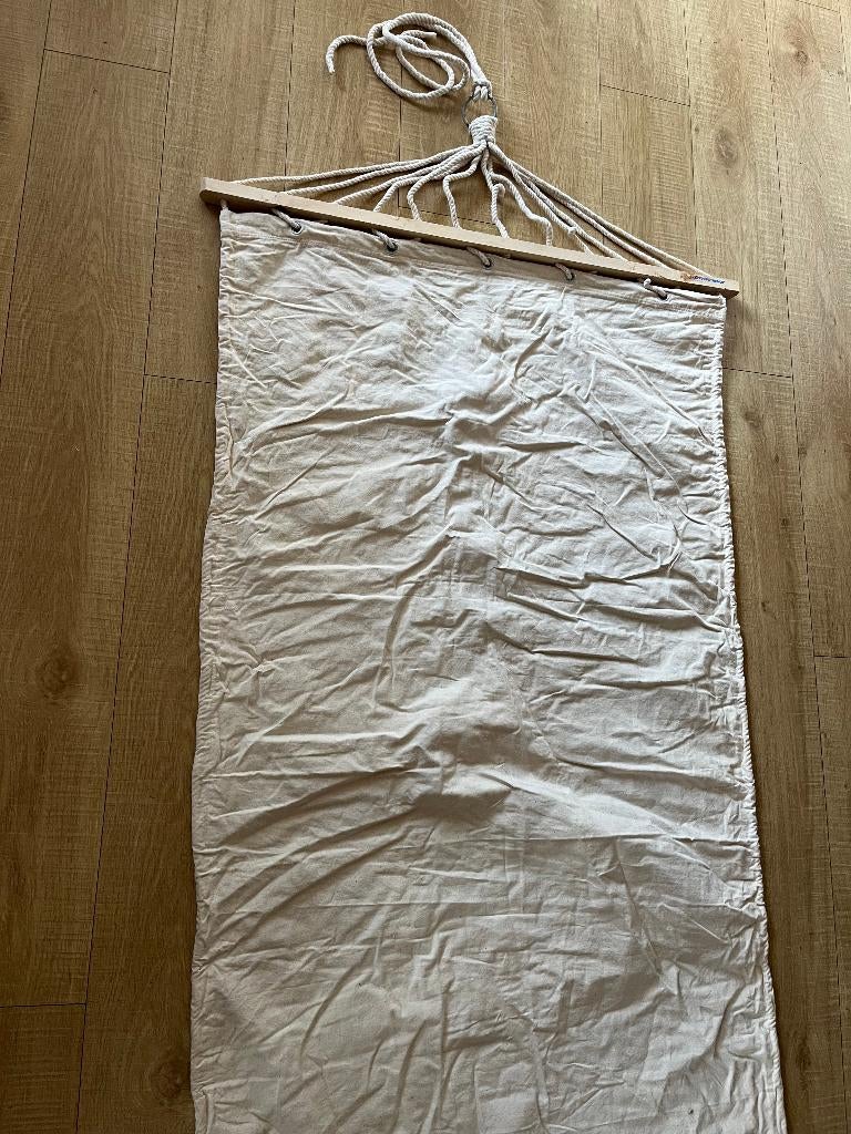 hangmat ophang touw creme nieuw eenpersoons hangmat, Opvouwbaar, Nieuw, Ophalen of Verzenden, Eenpersoons