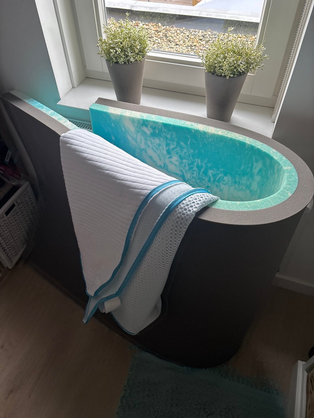 Ella topper 90x200 traagschuim medium hard, Ophalen, 90 cm, Eenpersoons, Nieuw
