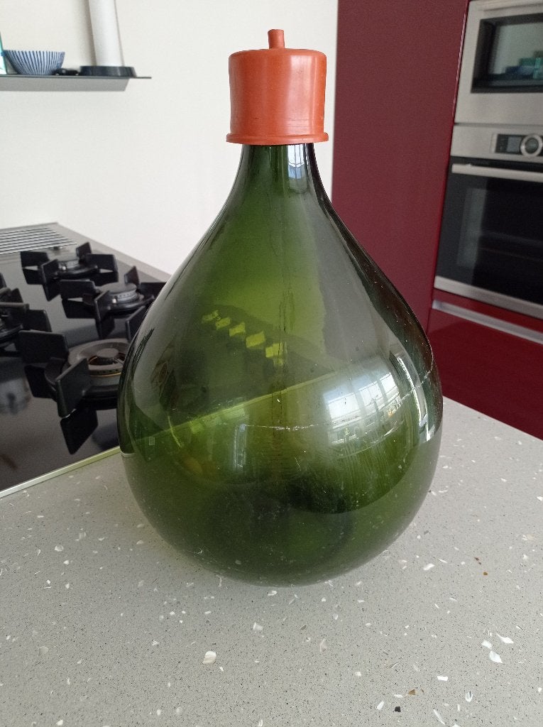 Fermentatie fles, demijohn, gistfles, vaas, groen, 10 liter, Ophalen, Zo goed als nieuw