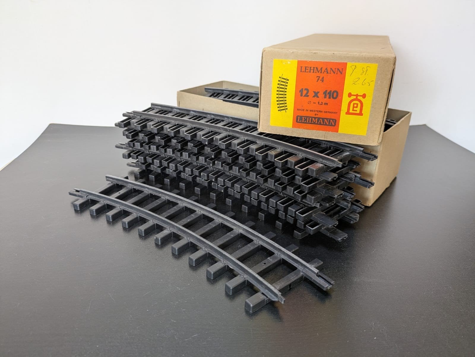 Lehmann LGB 23 stuks kunststoffen zwarte rails, Ophalen of Verzenden, Gelijkstroom, Rails, Fleischmann