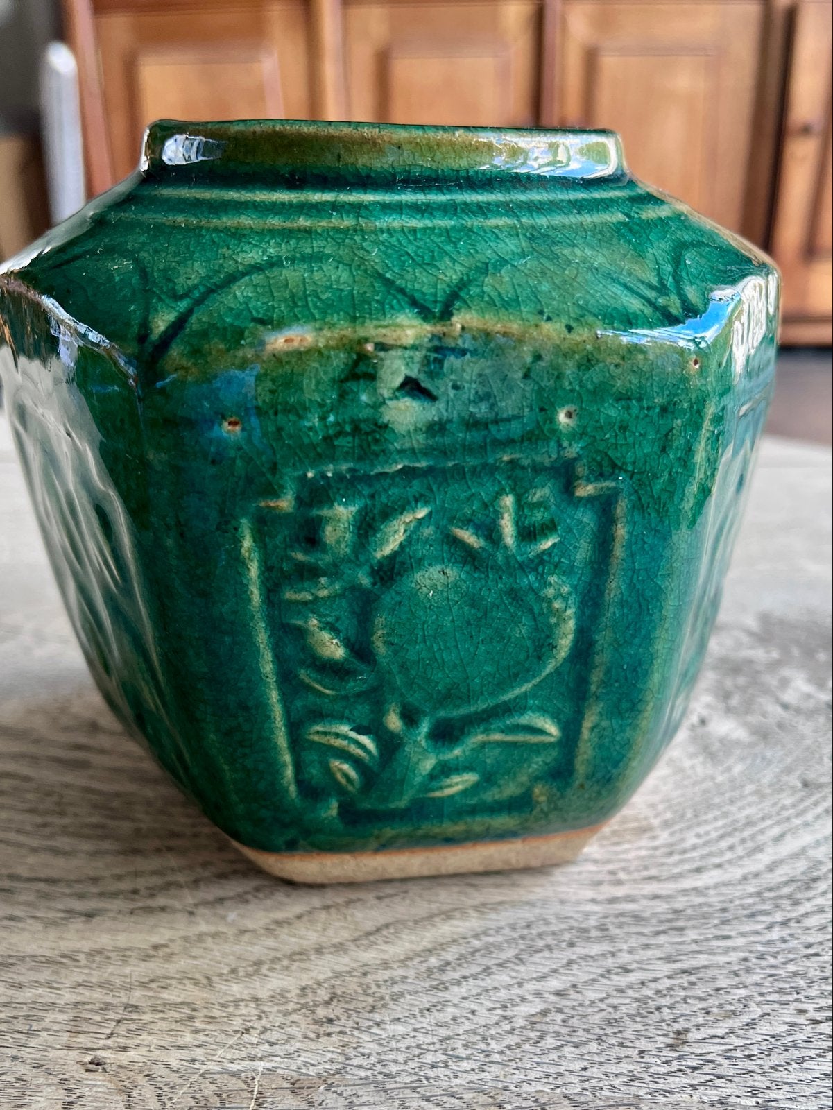 Antieke Shiwan Gemberpotten Set - Jade Groen & Turkoois, Ophalen of Verzenden