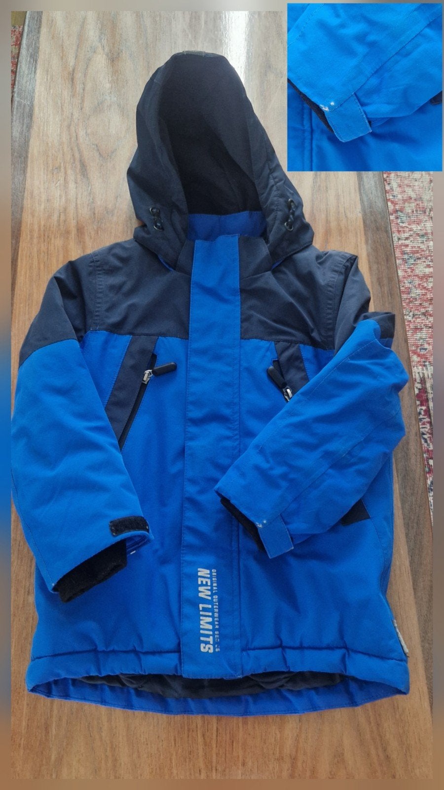 Blauwe winterjas maat 116- Northville, Ophalen of Verzenden, Gebruikt, New Limits, Jongen