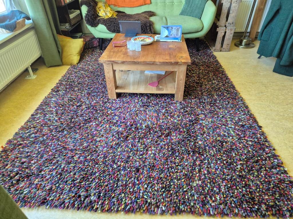 Groot wollen vloerkleed, Ophalen, Gebruikt, 200 cm of meer, 200 cm of meer
