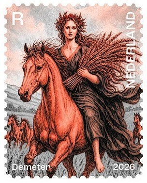 Nederland 2026, 5 Cryptozegels zwart t/m Rood., Postzegels en Munten, Ophalen of Verzenden, Na 1940, Postfris