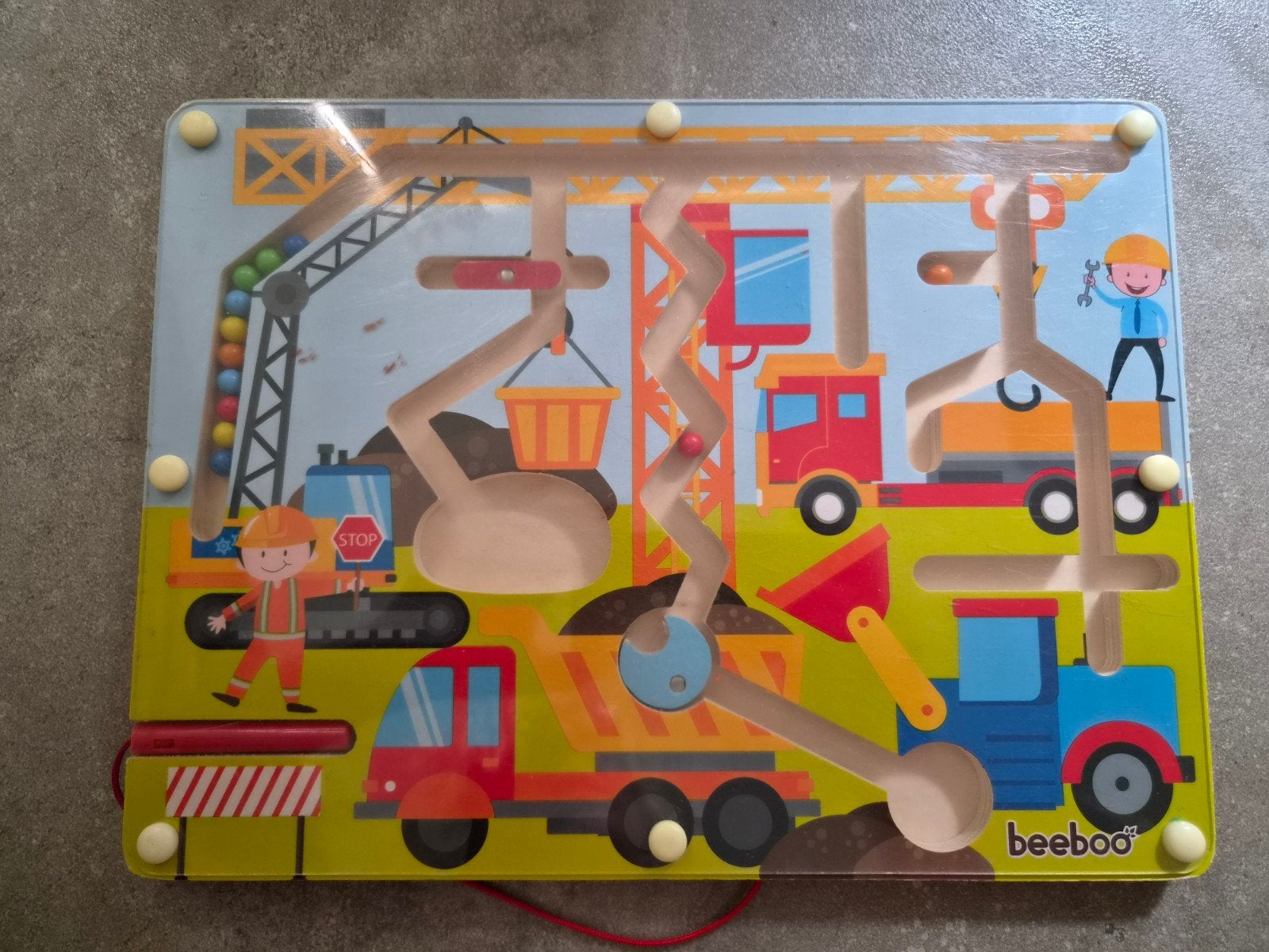 Beeboo kralen doolhof bouwplaats, Kinderen en Baby's, Speelgoed | Babyspeelgoed, Gebruikt, Overige typen, Ophalen