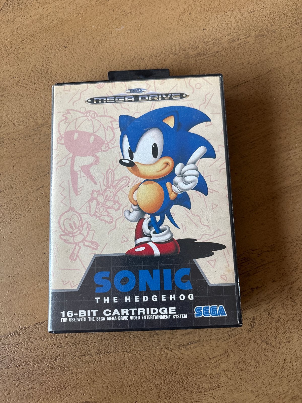 Sega Mega Drive - Sonic the Hedgehog (compleet met doos), Mega Drive, Ophalen of Verzenden, Zonder controller, Gebruikt