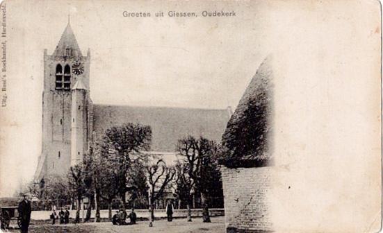 Giessen-Oudekerk adres    verstuurd op  2-9-1913, Verzenden, Voor 1920, Gelopen, Zuid-Holland