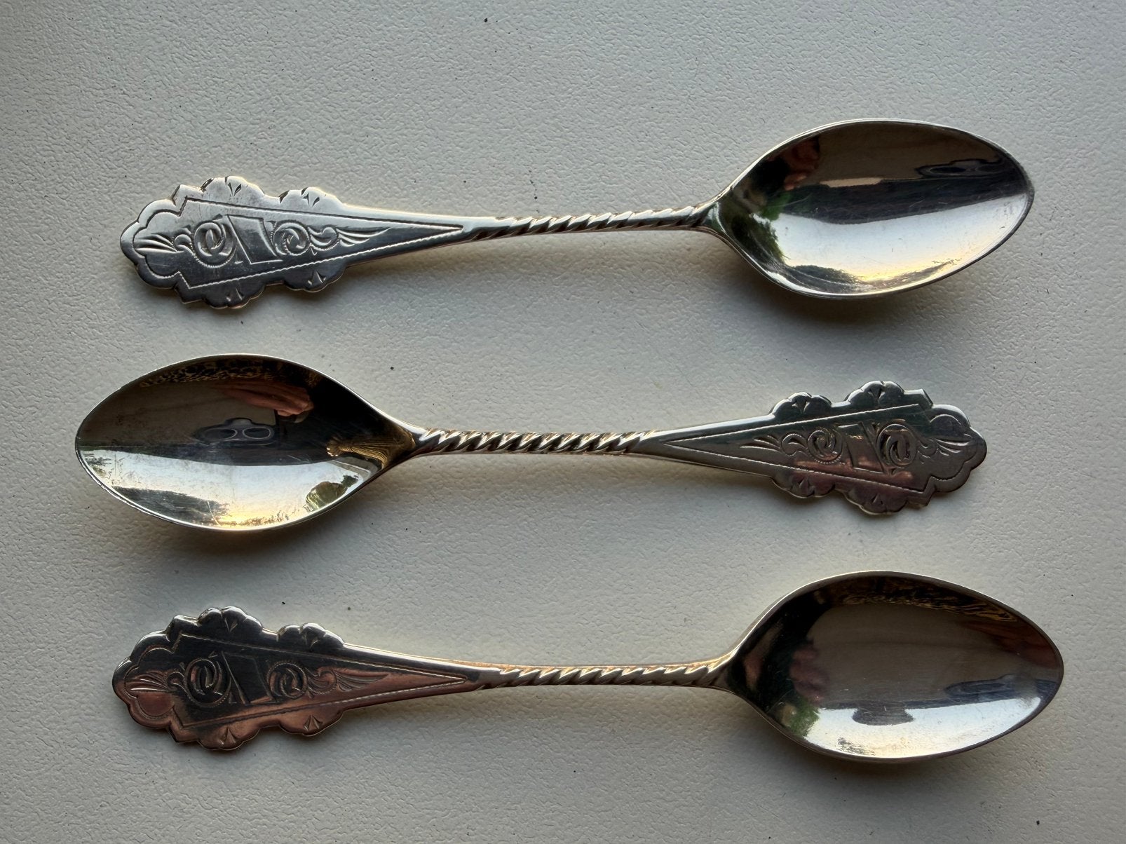 3 verzilverde theelepeltjes, Ophalen of Verzenden