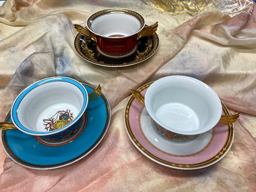 Versace soepkom plus schotel, Huis en Inrichting, Keuken | Servies, Ophalen, Overige merken, Zo goed als nieuw, Overige stijlen